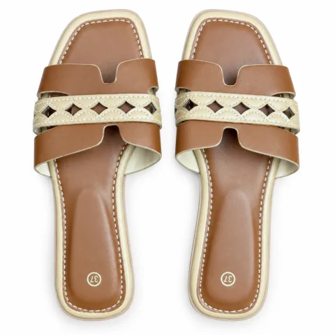 Decorative Strap Slide Sandals