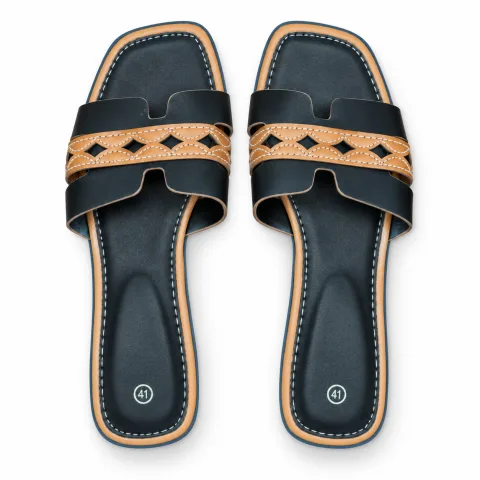 Decorative Strap Slide Sandals - বিকল্প ছবি