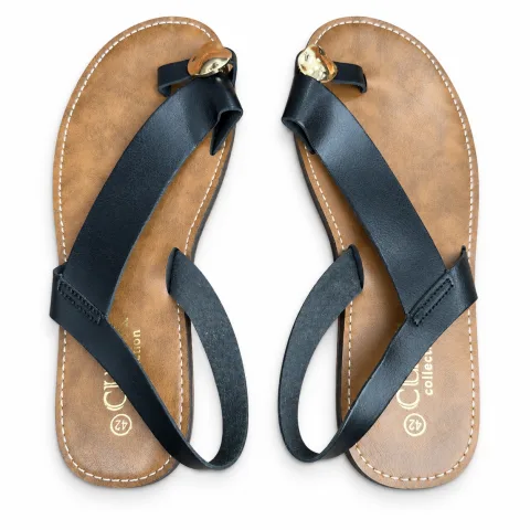 Slim-Strap Ankle-Buckle Flat Sandals - বিকল্প ছবি