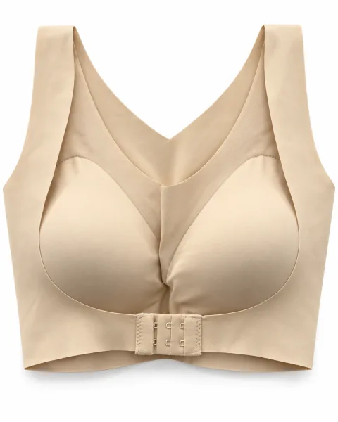 Padded Bra with Wide Straps and Hook-and-Eye Closure - বিকল্প ছবি