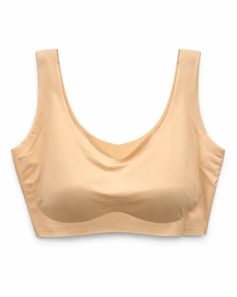 Scoop-Neck Pullover Bra with Wide Straps