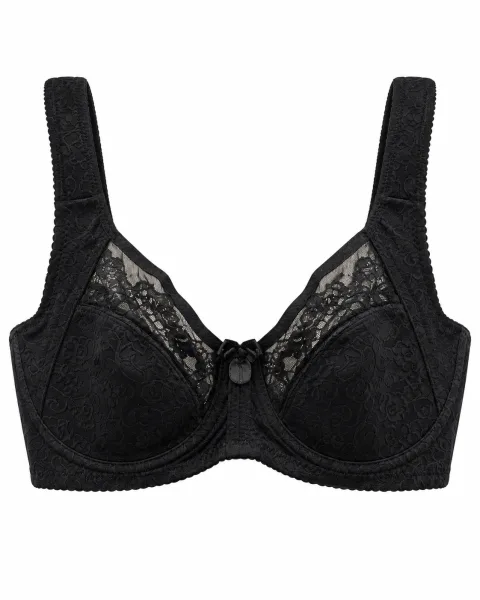 Lace Full-Cup Bra with Wide Straps