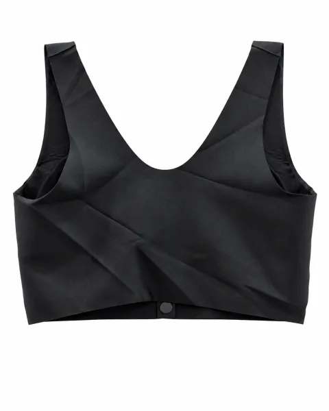 Front-Snap Bra with Wide Straps and Leaf-Pattern Cups - alternate view