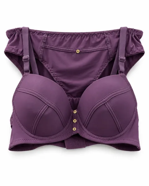 Front-Fastening Bra and Briefs Set - বিকল্প ছবি