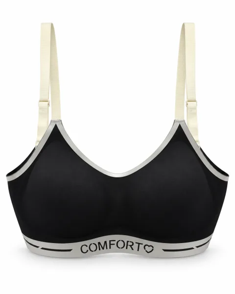 Scoop-Neck Bra with Adjustable Straps