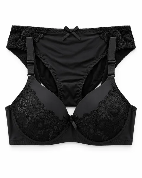 Women's Lace Bra and Panty Set - Style 3911