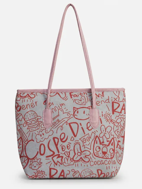 Graffiti Canvas Tote