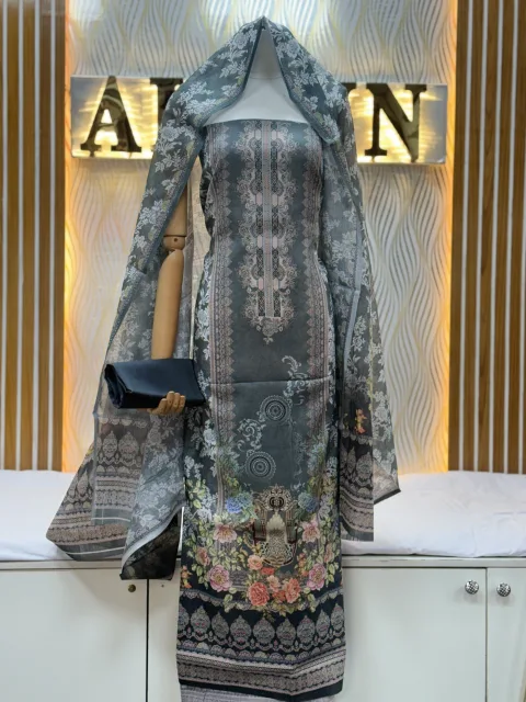 Zam Zam Gray Floral Vase Baroque