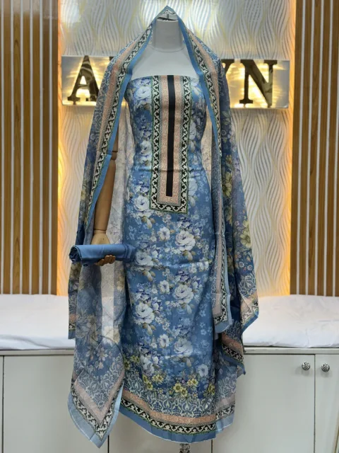 Zam Zam Blue Rose Floral Panel