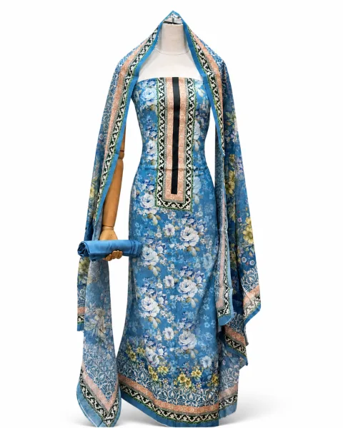 Zam Zam Blue Rose Floral Panel