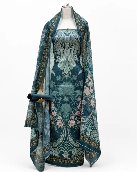 Zam Zam Teal Paisley Floral