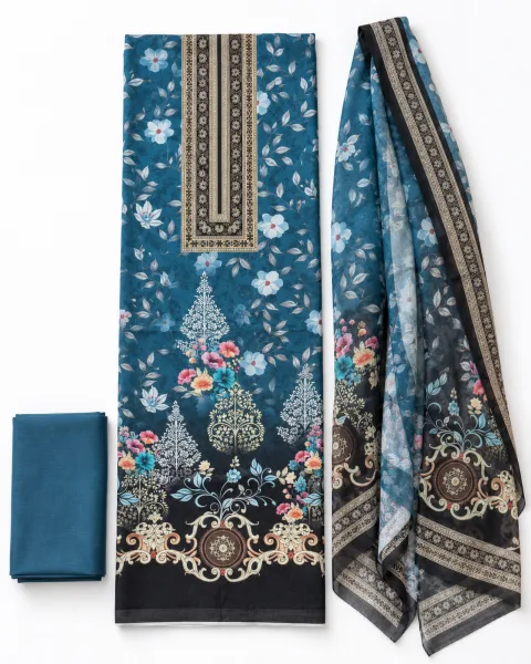 Zam Zam Teal Floral Medallion