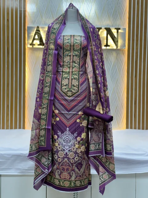 Zam Zam Purple Chevron Paisley - alternate view