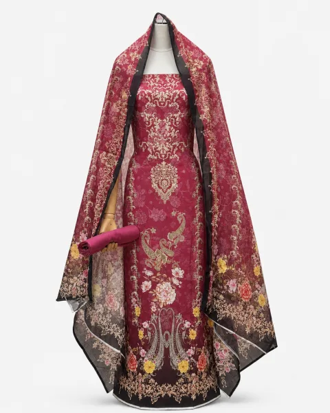 Zam Zam Damask Peacock Floral