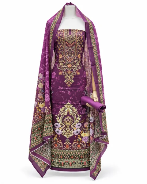 Zam Zam Purple Floral Ornate - বিকল্প ছবি