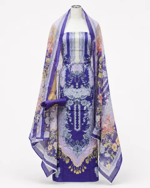 Zam Zam Floral Panel Striped Neck - alternate view