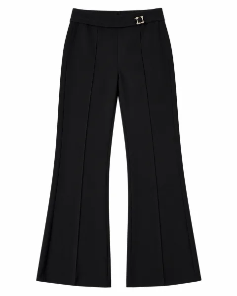 Stylish Midnight Black Flare Trousers