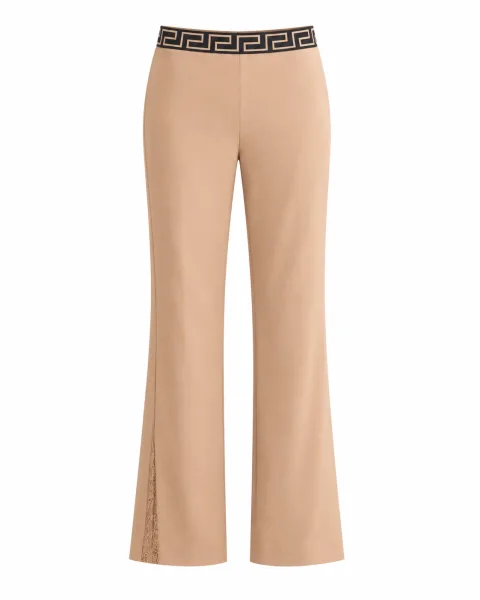 Stylish Beige Straight-Leg Trousers
