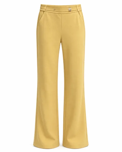 Stylish Yellow Straight-Leg Trousers
