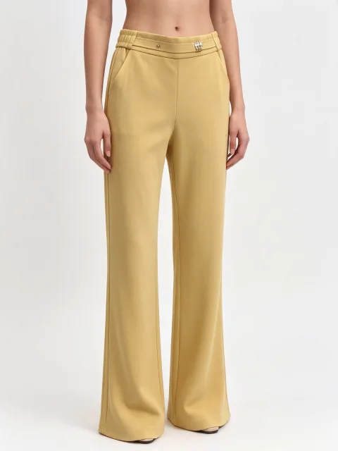 Stylish Yellow Straight-Leg Trousers
