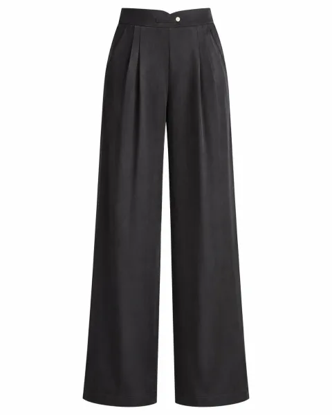 Premium Midnight Black Tailored Trousers