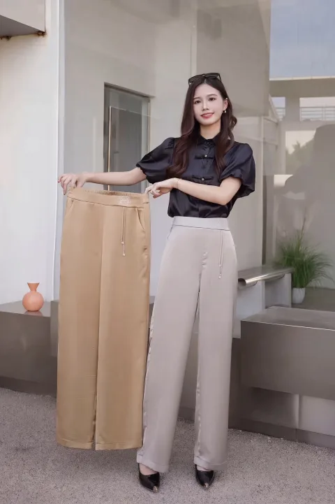 High Quality Champagne Gold Tailored Trousers