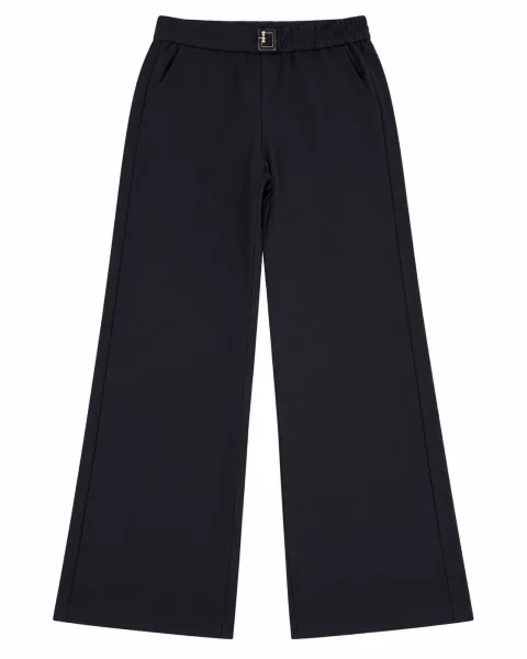 Stylish Midnight Black Tailored Trousers