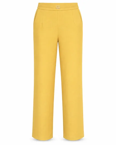 Premium Mocha Brown Straight-Leg Trousers