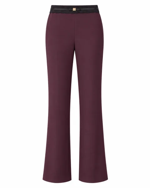 Comfort Plum Wine Flare Trousers
