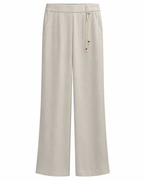 Premium Pearl White Tailored Trousers