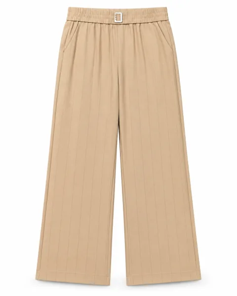 Comfort Off-white/Cream Floor-Length Trousers