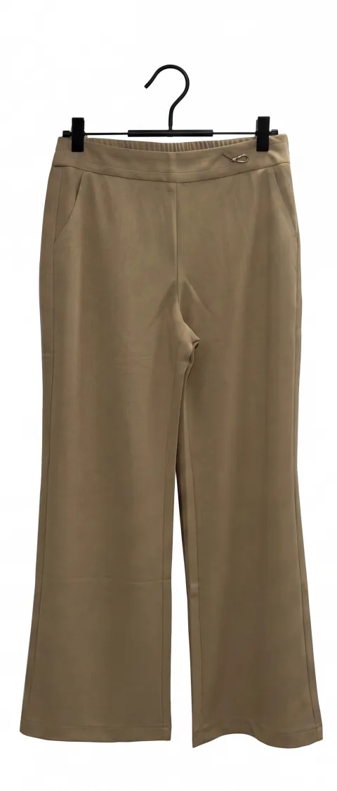 Stylish Desert Khaki Flare Trousers