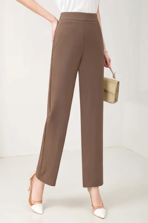 Premium Midnight Black Tailored Trousers
