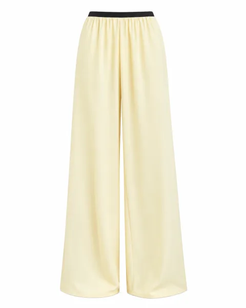 Trend Cream Yellow Floor-Length Trousers