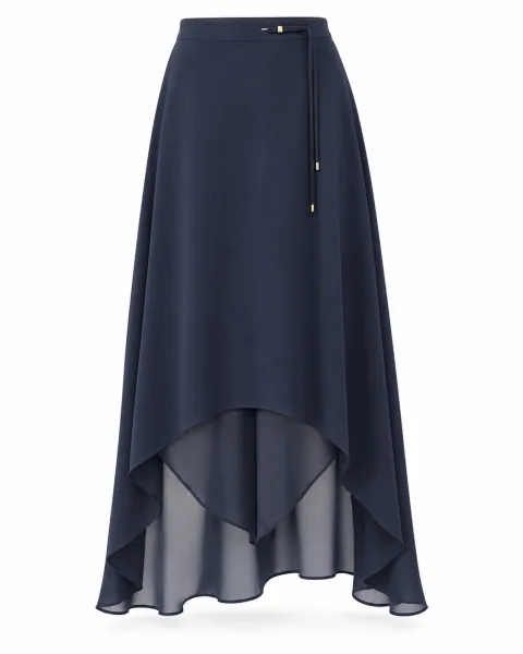 Asymmetric Layered Midi Skirt - Style 76B1278
