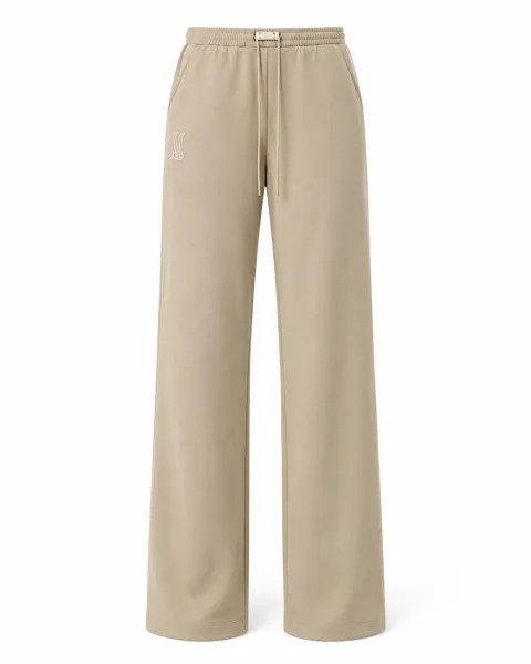 Comfort Desert Khaki Wide-Leg Trousers