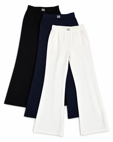 Premium Midnight Black Flare Trousers