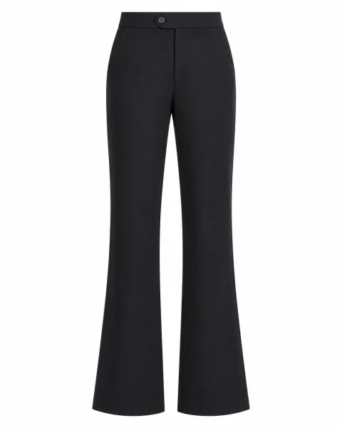 Stylish Midnight Black Tailored Trousers