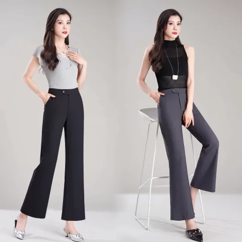 Stylish Midnight Black Tailored Trousers