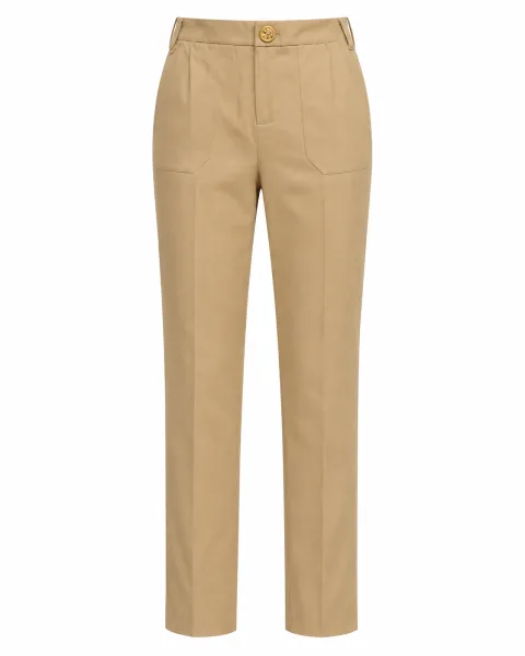 Stylish Desert Khaki Tailored Trousers