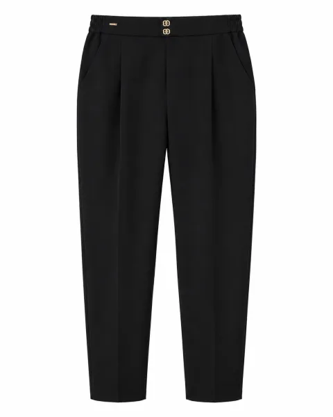 Premium Midnight Black Tailored Trousers - alternate view