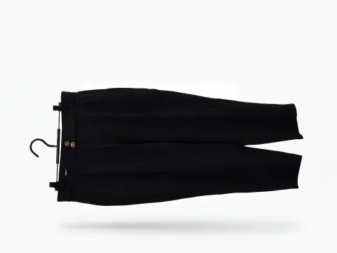 Premium Midnight Black Tailored Trousers - alternate view