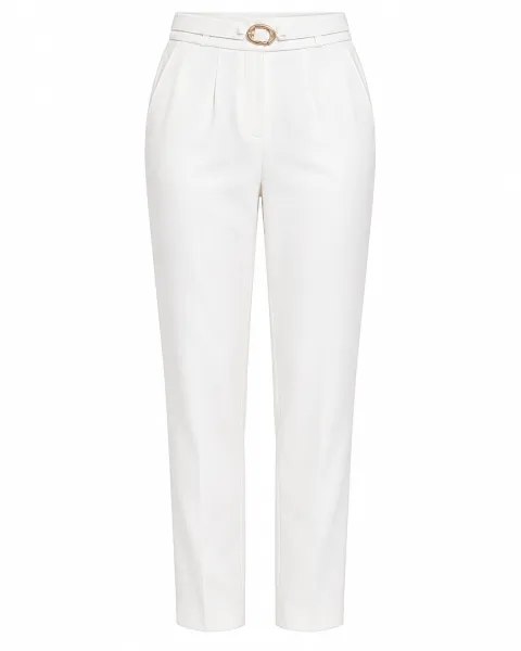 Stylish Cream/Off-white Tailored Trousers