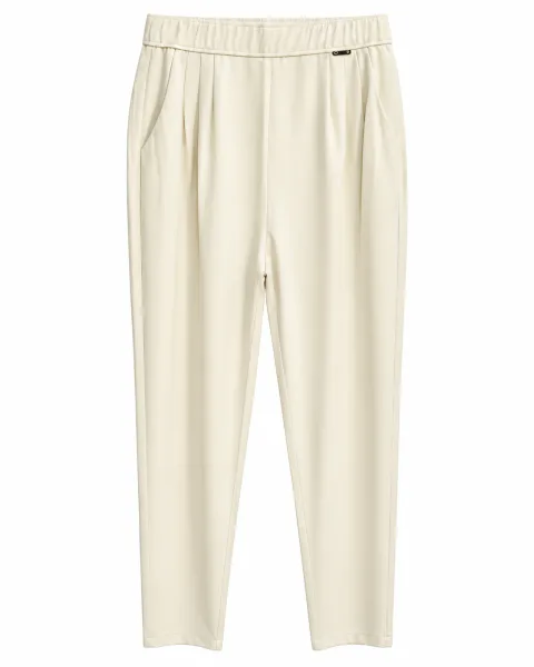 Stylish Cream Tailored Trousers