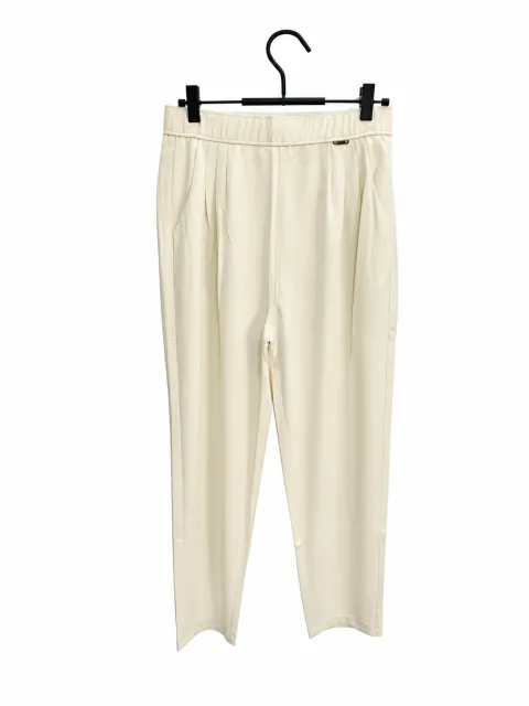 Stylish Cream Tailored Trousers