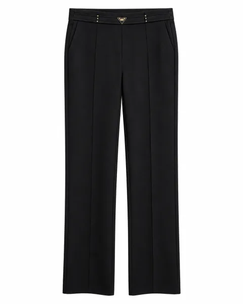 Trend Midnight Black Straight-Leg Trousers