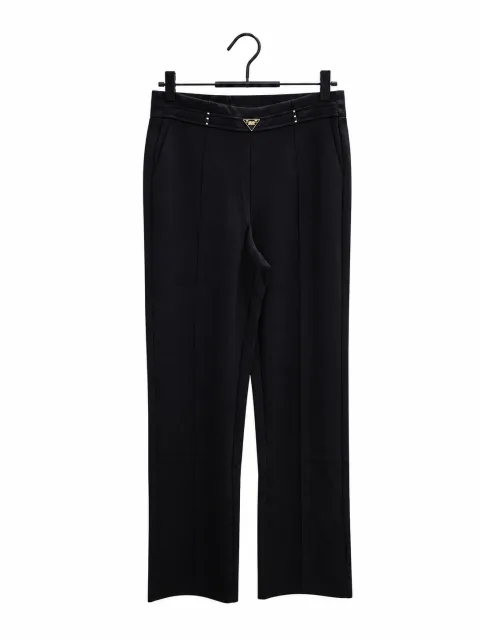 Trend Midnight Black Straight-Leg Trousers