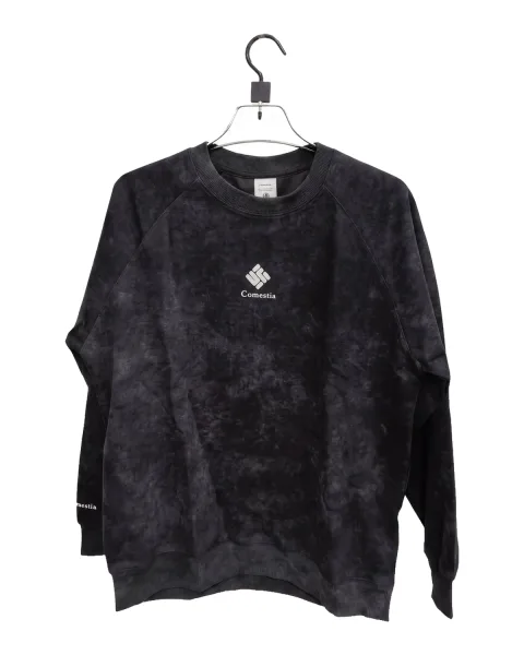 Men's Black Leaf Print Crewneck Sweatshirt