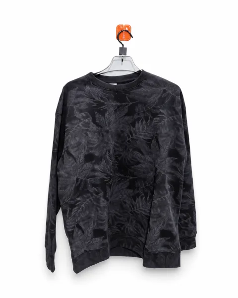 Men's Leaf Print Crewneck Sweatshirt - Style 77003 - alternate view