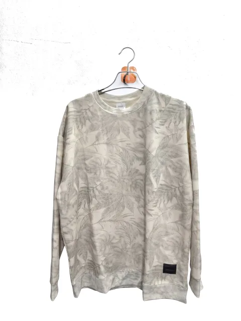 Men's Leaf Print Crewneck Sweatshirt - Style 77003